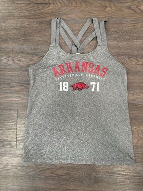 Women’s Sideline Apparel Arkansas Gray Tank Top Size Medium